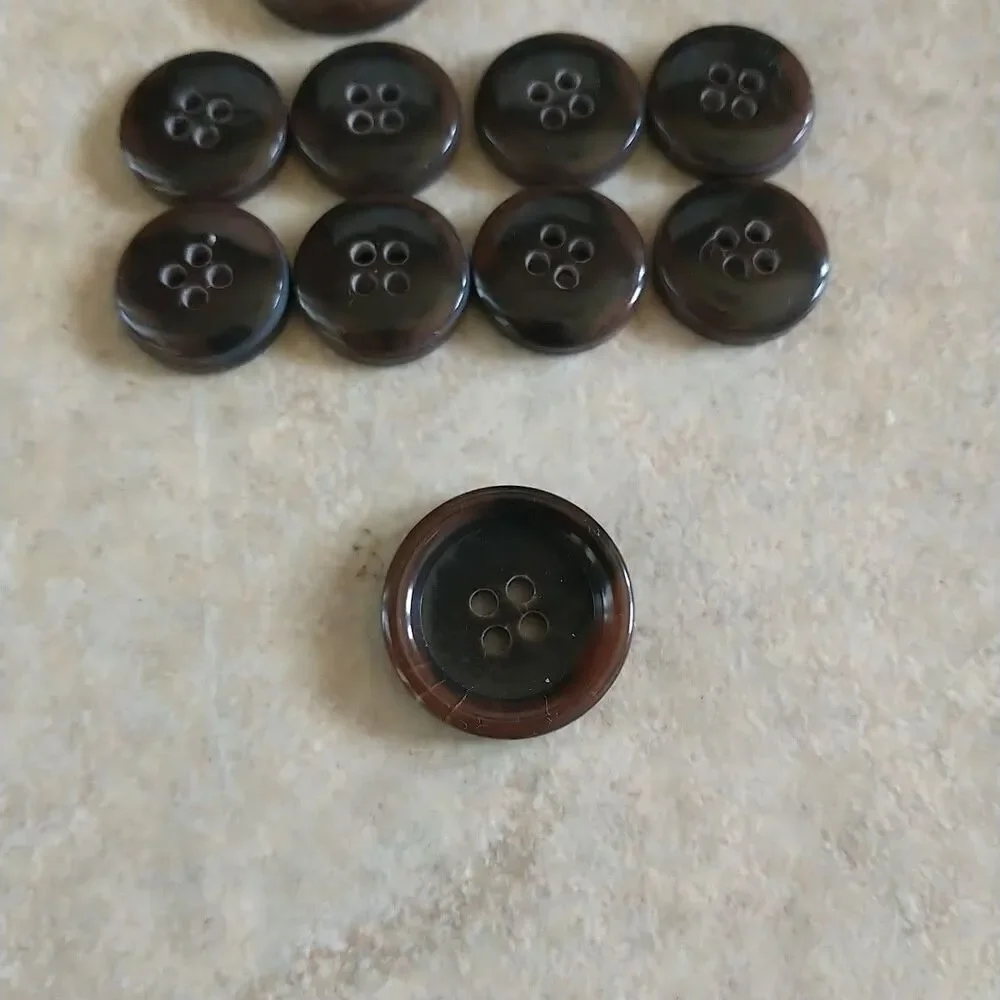Replacement Buttons For Blazer Sport Coat Browm Black 10x Set